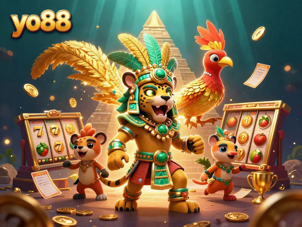 Experience thrilling slots action at yo88, with vibrant jackpot reels and enchanting characters.