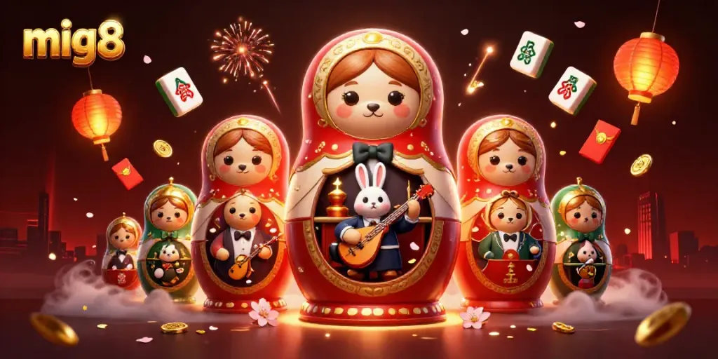 Experience the excitement of mig8 with vibrant casino-themed characters and rich visuals.